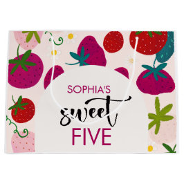 Bolsa De Regalo Grande Aniversario de la fresa dulce