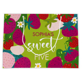 Bolsa De Regalo Grande Aniversario de la fresa dulce