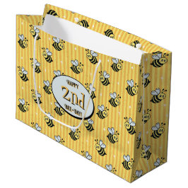 Bolsa De Regalo Grande Aniversario del Abeja de la Azufre Razonado Amaril