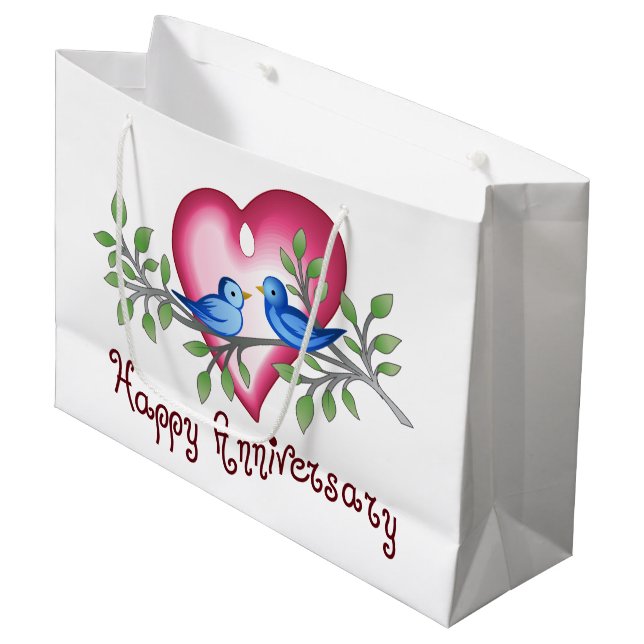 Bolsa De Regalo Grande Aniversario feliz (Angulo Anverso)