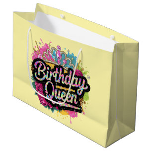 Bolsa De Regalo Grande Aniversario lindo fiesta de Queeen lay