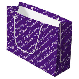 Bolsa De Regalo Grande Aniversario Personalizado elegante