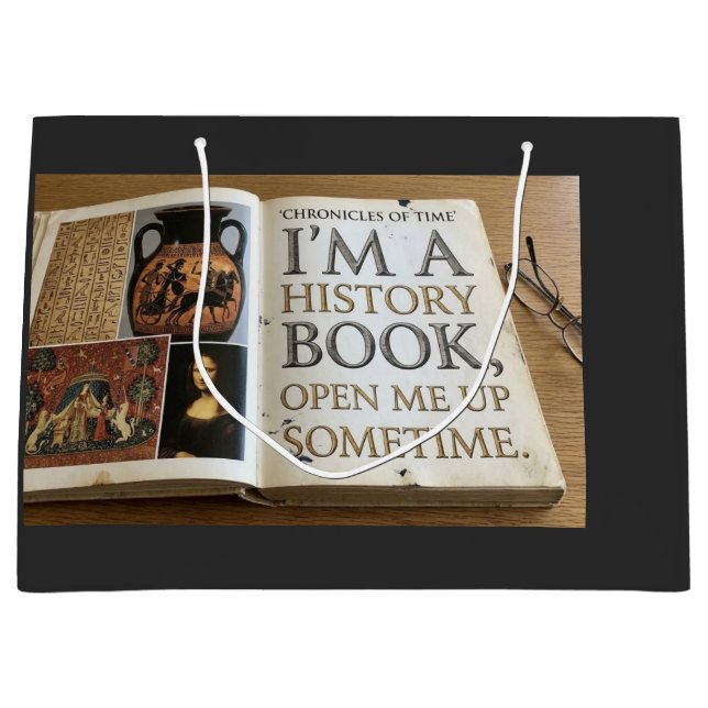 Bolsa De Regalo Grande Apertura del libro de historia (Anverso)