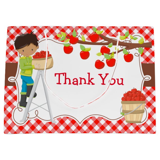 Bolsa De Regalo Grande Apple elige fiesta de cumpleaños afroamericana (Anverso)