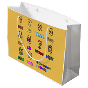 BOLSA DE REGALO GRANDE APRENDIZAJE DE LOS NÚMEROS FUNTIME