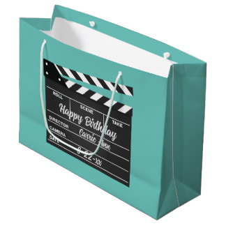 Bolsa de regalo grande Aqua, tablero de papel de p