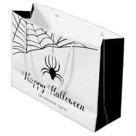 Bolsa De Regalo Grande Araña negra feliz Halloween