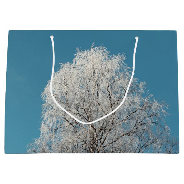 Bolsa De Regalo Grande Árbol blanco salvaje contra cielo azul sin nubes (Anverso)