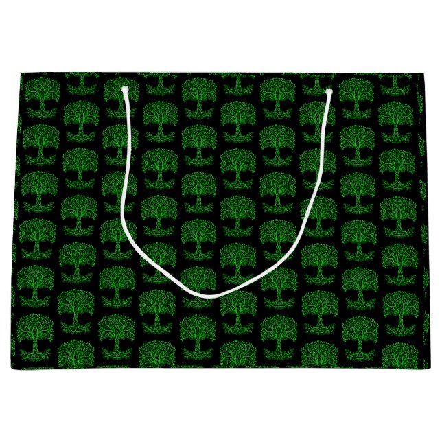 Bolsa De Regalo Grande Árbol Celta Verde De La Vida (Anverso)