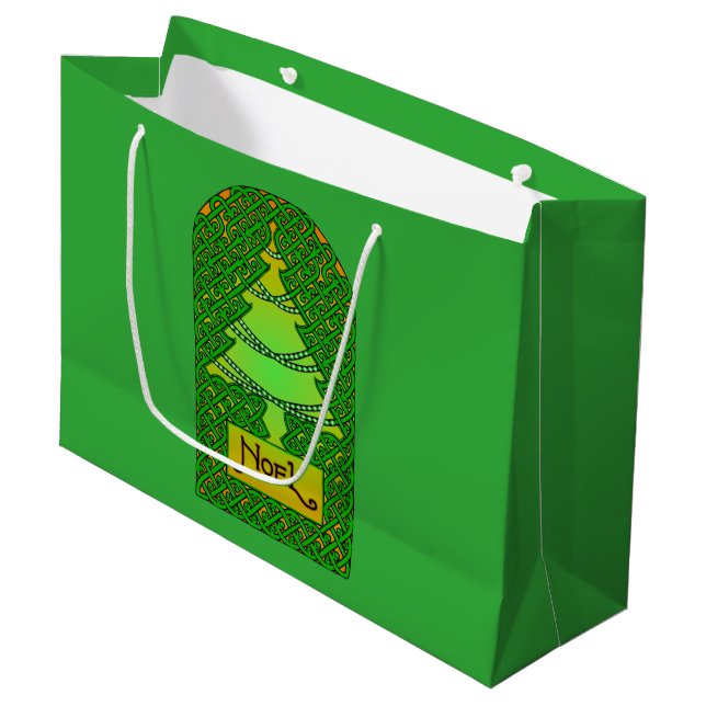 Bolsa De Regalo Grande Árbol de Navidad Celta (Angulo Anverso)