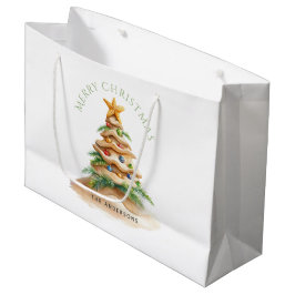 Bolsa De Regalo Grande Árbol de Navidad Cuaderno Tropical Beach