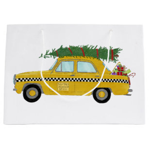 Bolsa De Regalo Grande Árbol de Navidad de cangrejo amarillo de Nueva Yor