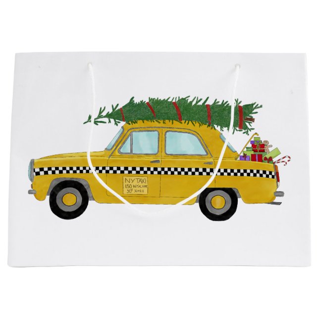 Bolsa De Regalo Grande Árbol de Navidad de cangrejo amarillo de Nueva Yor (Anverso)