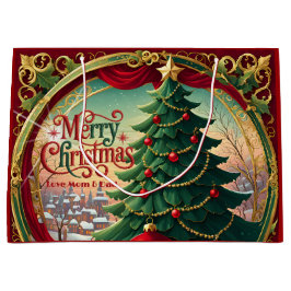 Bolsa De Regalo Grande Árbol de Navidad Ornate