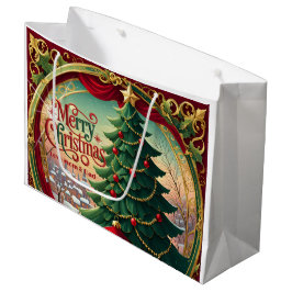 Bolsa De Regalo Grande Árbol de Navidad Ornate