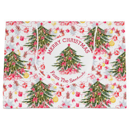 Bolsa De Regalo Grande Árbol de navidad personalizado
