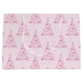 Bolsa De Regalo Grande Árbol de Navidad rosa