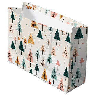 Bolsa De Regalo Grande Árbol moderno de Navidad mínimo