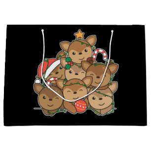 Bolsa De Regalo Grande Árbol navideño divertido Navidades animales grande