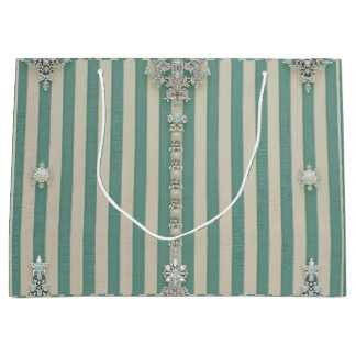 Bolsa De Regalo Grande Árboles de cristal con rayas de espuma de mar