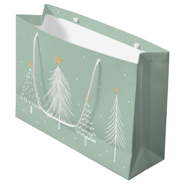 Bolsa De Regalo Grande Árboles de Navidad  (Angulo Anverso)