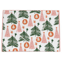 Árboles de Navidad Boho Verde Rosa Naranja Regalo 