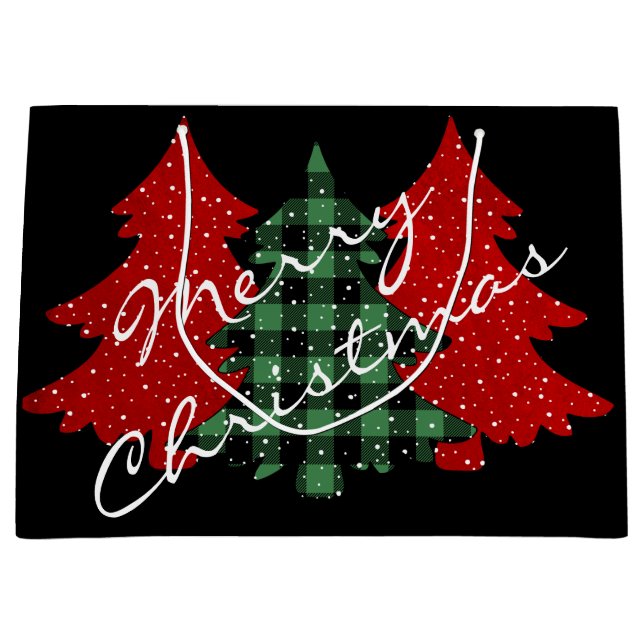 Bolsa De Regalo Grande Árboles navideños (Anverso)