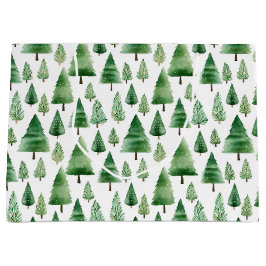Bolsa De Regalo Grande Árboles verdes de Navidad
