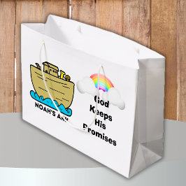 Bolsa De Regalo Grande Arca de Noé Arcoíris Promesas de Dios