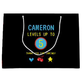 Bolsa De Regalo Grande Arcada de gamer Pixel niveles de hasta 5 cumpleaño