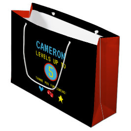 Bolsa De Regalo Grande Arcada de gamer Pixel niveles de hasta 5 cumpleaño