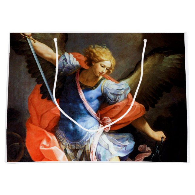 Bolsa De Regalo Grande Arcángel Michael tramples Satan, Guido Reni (Anverso)