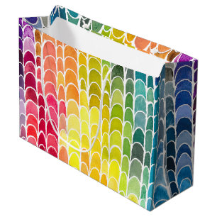 Bolsa De Regalo Grande Arcoiris Crescents Art Artists Shopping