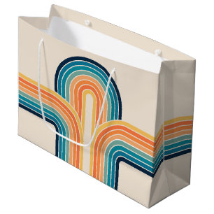 Bolsa De Regalo Grande Arcos triple retro coloridos