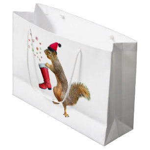Bolsa De Regalo Grande Ardilla con el bolso del regalo de la bota de San