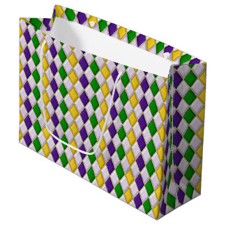Bolsa De Regalo Grande Arlequín de Vidrio Emplomado