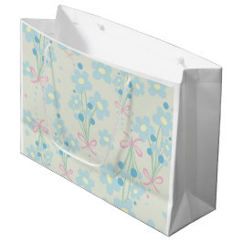 Bolsa De Regalo Grande Armonía azul y rosa suave