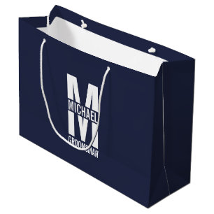 Bolsa De Regalo Grande Arreglos Personalizados Modernos para Padrinos con