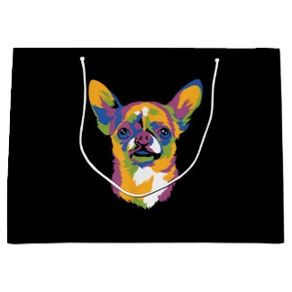 Bolsa De Regalo Grande Art Chihuahua Cute Paw Mascota Regalo Hombres Muje