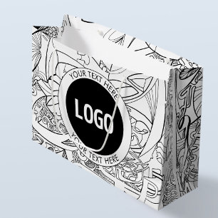 Bolsa De Regalo Grande Arte de línea moderno original y su logotipo