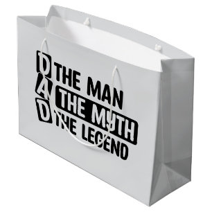 Bolsa De Regalo Grande arte de palabras mito leyenda hombre papá genial