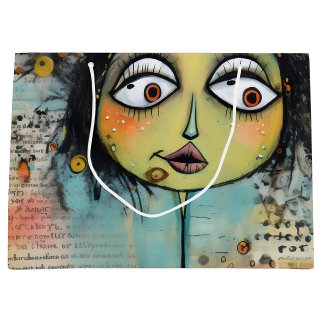 Bolsa De Regalo Grande ArtLady 26 Encantador y afligido (Anverso)