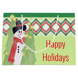 Bolsa De Regalo Grande Artsy Snowman