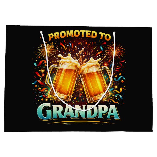 Bolsa De Regalo Grande Ascendido a Abuelo Futuro (Reverso)