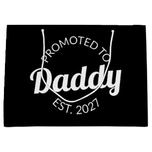 Bolsa De Regalo Grande Ascendido a Papá Desde 2027 Nuevo Papá Baby Shower