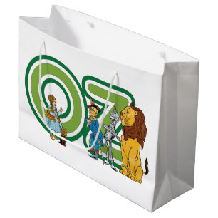 Bolsa De Regalo Grande Asistente de vintage de caracteres Oz y letras de