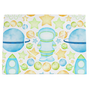 Bolsa De Regalo Grande Astronauta de Cute Blue Boys en el espacio ultrate