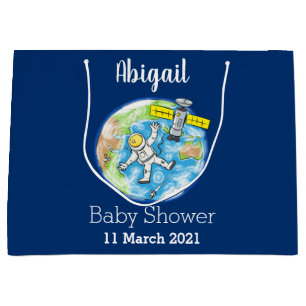 Bolsa De Regalo Grande Astronauta divertida en el espacio y el personaliz