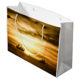 Bolsa De Regalo Grande Atardecer En El Océano Pacífico