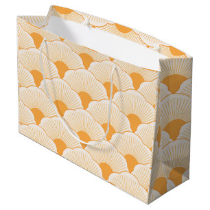 Bolsa De Regalo Grande Atardecer, naranja tonal, textura de hormigón